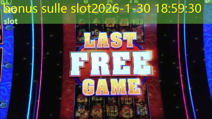 bonus sulle slot