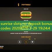 sunrise slots no deposit bonus codes 2020