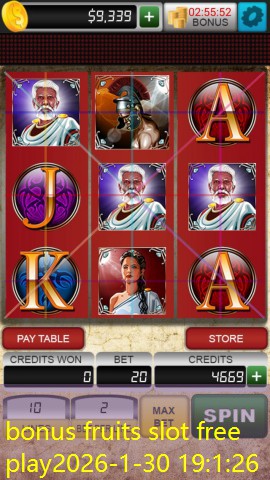 bonus fruits slot free play