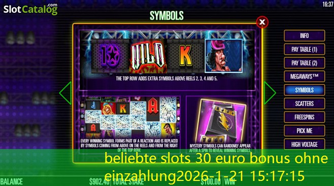 beliebte slots 30 euro bonus ohne einzahlung beliebte slots 30 euro bonus ohne einzahlung