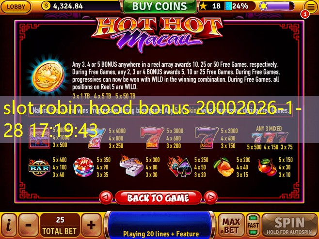 slot robin hood bonus 2000