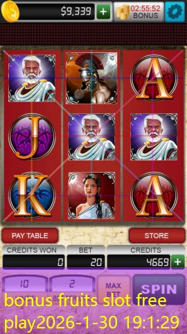 bonus fruits slot free play